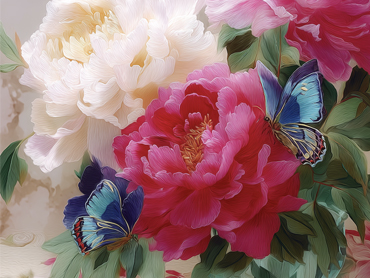 Peony,Keep your passion and go to the mountains and seas