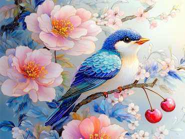 A rendezvous of blooming flowers and chirping birds